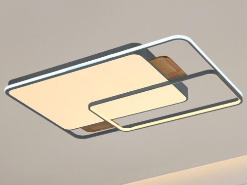 LED design mennyezeti lámpa 280W, 12000 lm, 1000x720x60 mm, 3000K-6500K, IP20, fa-szürke-J1342/SW
