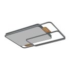 LED design mennyezeti lámpa 280W, 12000 lm, 1000x720x60 mm, 3000K-6500K, IP20, fa-szürke-J1342/SW