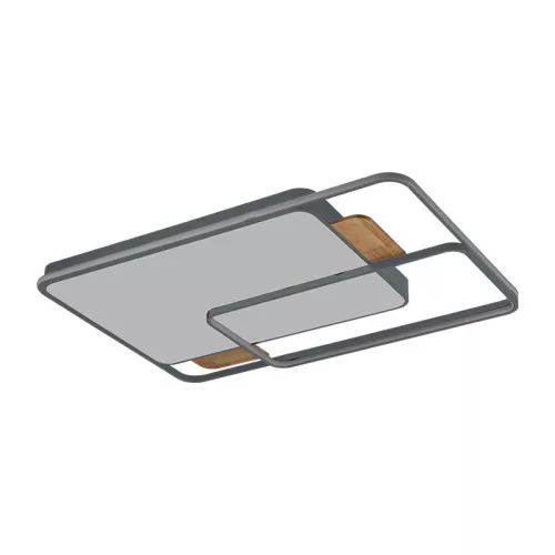 LED design mennyezeti lámpa 280W, 12000 lm, 1000x720x60 mm, 3000K-6500K, IP20, fa-szürke-J1342/SW