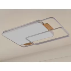   LED design mennyezeti lámpa 280W, 12000 lm, 1000x720x60 mm, 3000K-6500K, IP20, fa-szürke-J1342/WW