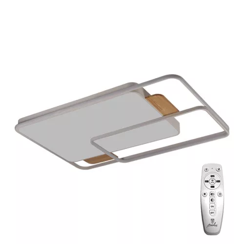 LED design mennyezeti lámpa 280W, 12000 lm, 1000x720x60 mm, 3000K-6500K, IP20, fa-szürke-J1342/WW