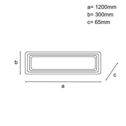 LED design mennyezeti lámpa 170W, 13500 lm, 1200x300x65 mm, 3000K-6500K, IP20-J1343/W