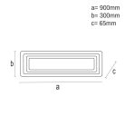 LED design mennyezeti lámpa 125W, 10000 lm, 900x300x65 mm, 3000K-6500K, IP20-J1344/W