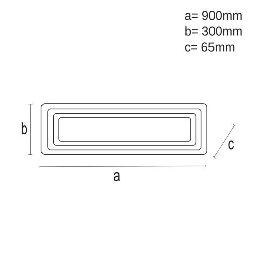 LED design mennyezeti lámpa 125W, 10000 lm, 900x300x65 mm, 3000K-6500K, IP20-J1344/W