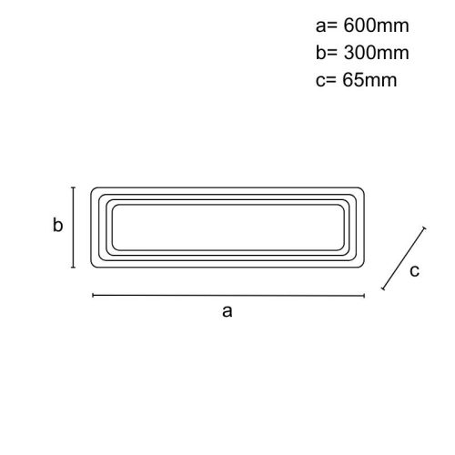 LED design mennyezeti lámpa 85W, 6800 lm, 600x300x65 mm, 3000K-6500K, IP20-J1345/B