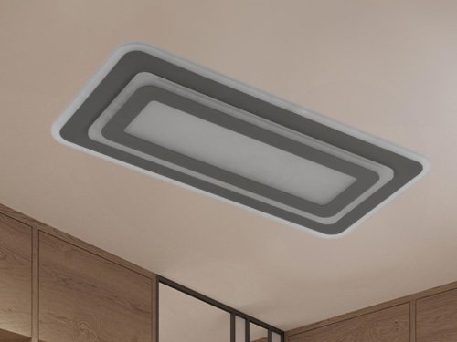 LED mennyezeti lámpa 85W, 6800lm, 3000-6500K, szürke, IP20, fém-akril - J1345/S