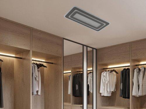 LED mennyezeti lámpa 85W, 6800lm, 3000-6500K, szürke, IP20, fém-akril - J1345/S