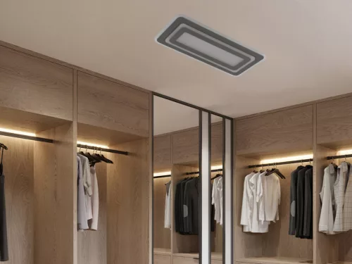 LED mennyezeti lámpa 85W, 6800lm, 3000-6500K, szürke, IP20, fém-akril - J1345/S