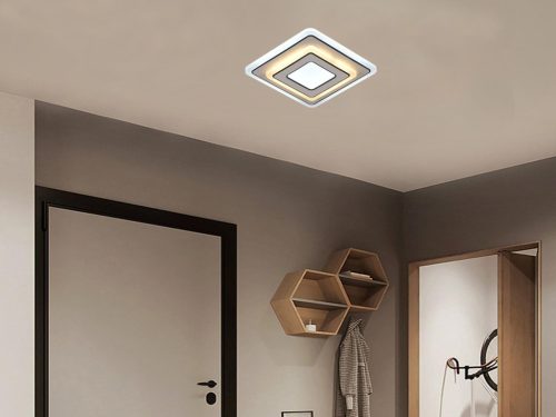 LED fali lámpa 30W, 2500lm, 3000-6500K, fehér-fekete, IP20, fém-akril - J1346/WB