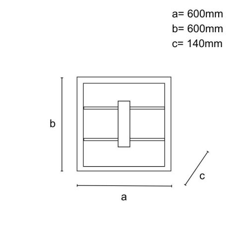 LED design mennyezeti lámpa 55W, 3900 lm, 3000K-6500K, IP20, fém-akril - J1348/B