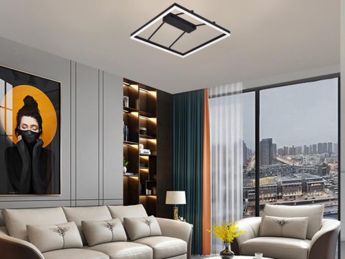 LED design mennyezeti lámpa 55W, 3900 lm, 3000K-6500K, IP20, fém-akril - J1348/B