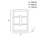 LED design mennyezeti lámpa 40W, 2900 lm, 3000K-6500K, IP20, fém-akril - J1349/B