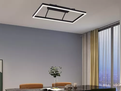 LED design mennyezeti lámpa 55W, 4000 lm, 3000K-6500K, IP20, fém-akril - J1350/B