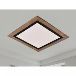   LED design mennyezeti lámpa 35W, 2300lm, 3000K-6500K, RF 2,4GHz vezérlés, IP20, 480x480x60mm - J1351