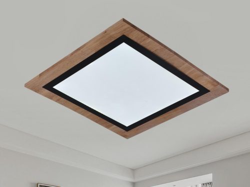 LED design mennyezeti lámpa 35W, 2300lm, 3000K-6500K, RF 2,4GHz vezérlés, IP20, 480x480x60mm - J1351