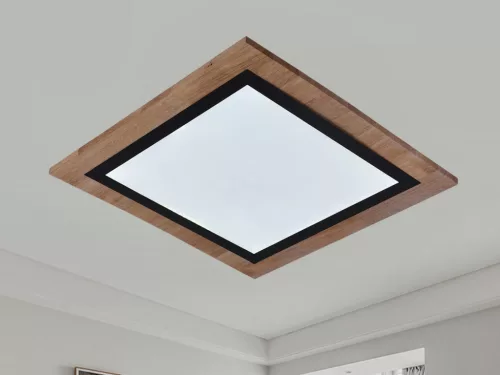 LED design mennyezeti lámpa 35W, 2300lm, 3000K-6500K, RF 2,4GHz vezérlés, IP20, 480x480x60mm - J1351