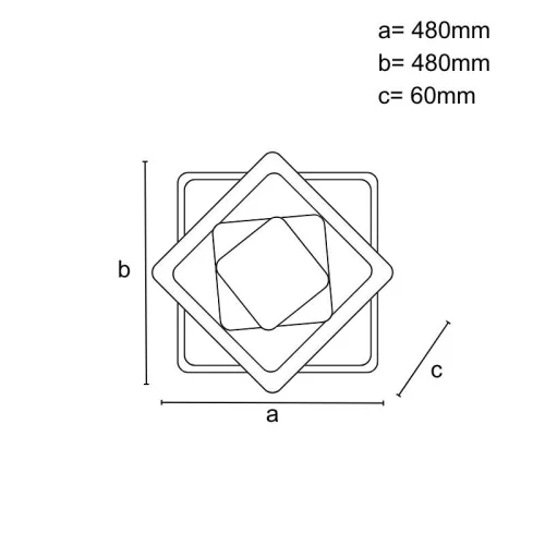 LED design mennyezeti lámpa 95W, 7400lm, 3000K-6500K, RF 2,4GHz vezérlés, IP20, Ø480x60mm - J1355/W