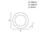 LED design mennyezeti lámpa 40W, 3000lm, 3000K-6500K, RF 2,4GHz vezérlés, IP20, Ø499x60mm - J1356/W