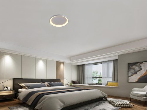 LED design mennyezeti lámpa 40W, 3000lm, 3000K-6500K, RF 2,4GHz vezérlés, IP20, Ø499x60mm - J1356/W