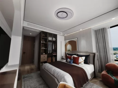 LED dizájn mennyezeti lámpa 85W, 3000–6500K, Ø480mm - J1358/W