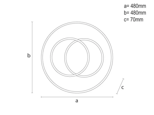 LED dizájn mennyezeti lámpa 85W, 3000–6500K, Ø480mm - J1358/W