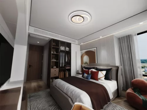 LED dizájn mennyezeti lámpa 85W, 3000–6500K, Ø480mm - J1358/W