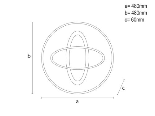 LED dizájn mennyezeti lámpa 90W, 3000–6500K, Ø480mm - J1359/W