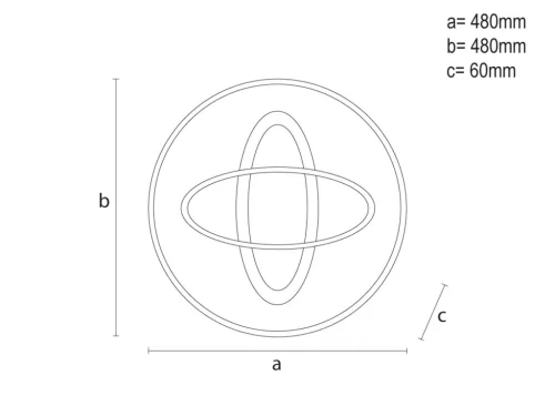 LED dizájn mennyezeti lámpa 90W, 3000–6500K, Ø480mm - J1359/W
