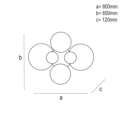 LED Design mennyezeti lámpa 205W, 17500 lm, 3000K–6500K, 800x650x120 mm - J2301/CH