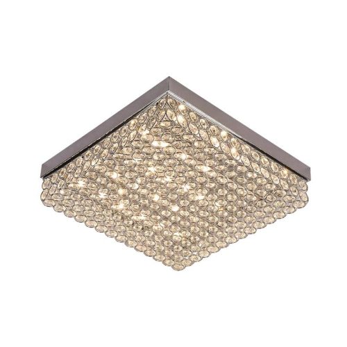LED mennyezeti lámpa, 55W, 2800 lm, 3000K–6500K állítható, IP20, fém/akril 400x400x60 mm - J2305/CH
