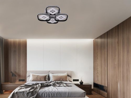 LED Design mennyezeti lámpa 130W, 11400 lm, 3000K–6500K, 499x499x110 mm - J3306/B