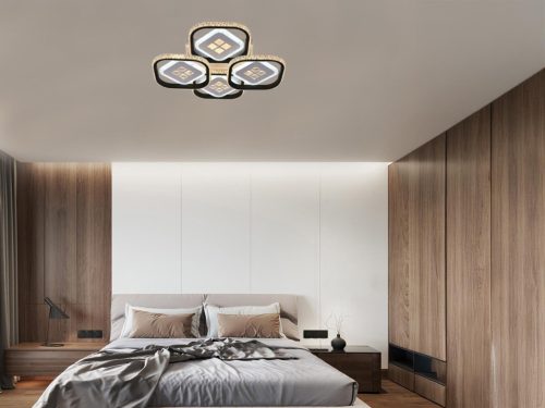 LED Design mennyezeti lámpa 130W, 11400 lm, 3000K–6500K, 499x499x110 mm - J3306/B