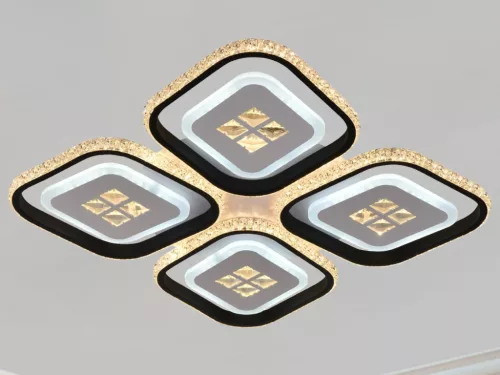 LED Design mennyezeti lámpa 130W, 11400 lm, 3000K–6500K, 499x499x80 mm - J3308/B