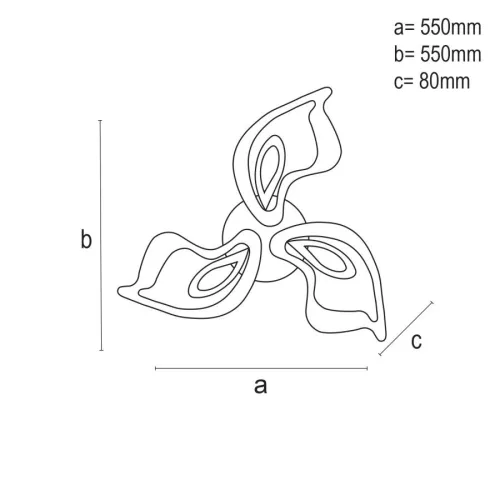 LED Design mennyezeti lámpa 75W, 6300 lm, 3000K–6500K, 550x550x80 mm - J3315/W