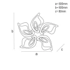 LED mennyezeti lámpa 125W, 10500 lm, 3000K-6500K, IP20, fém-akril - J3316/W