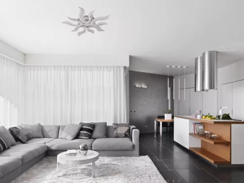 LED mennyezeti lámpa 65W, 5500 lm, 3000K-6500K, IP20, fém-akril - J3317/W