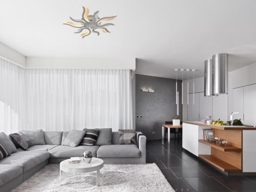 LED mennyezeti lámpa 65W, 5500 lm, 3000K-6500K, IP20, fém-akril - J3317/W
