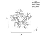 LED mennyezeti lámpa 65W, 5500 lm, 3000K-6500K, IP20, fém-akril - J3319/W