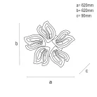 LED mennyezeti lámpa 65W, 5500 lm, 3000K-6500K, IP20, fém-akril - J3319/W