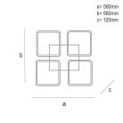 LED mennyezeti lámpa 85W, 7000 lm, 3000K-6500K, IP20, fém-akril - J3320/B