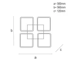 LED mennyezeti lámpa 85W, 7000 lm, 3000K-6500K, IP20, fém-akril - J3320/S