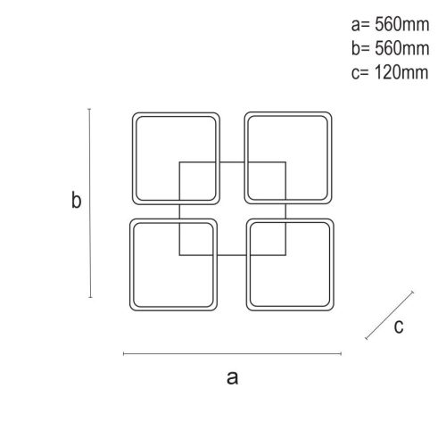 LED mennyezeti lámpa 85W, 7000 lm, 3000K-6500K, IP20, fém-akril - J3320/S