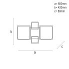 LED mennyezeti lámpa 70W, 6000 lm, 3000K-6500K, IP20, fém-akril - J3321/B