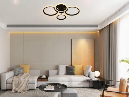 LED mennyezeti lámpa 50W, 4100 lm, színes fény, IP20, fém-akril - J3322/B