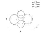 LED mennyezeti lámpa 50W, 4100 lm, 3000K-6500K, IP20, fém-akril - J3322/S