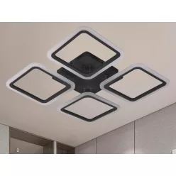   LED Design mennyezeti lámpa 70W, 5800 lm, 3000-6500K, négyzet, szürke, IP20 - J3325/S