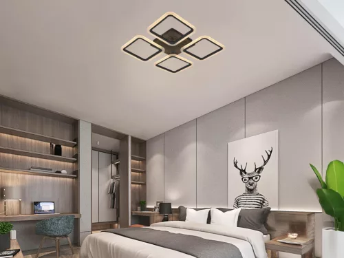 LED Design mennyezeti lámpa 70W, 5800 lm, 3000-6500K, négyzet, szürke, IP20 - J3325/S