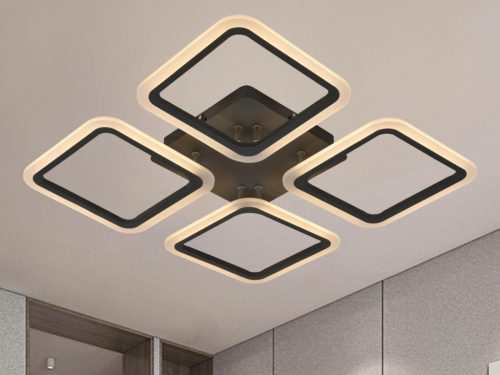 LED Design mennyezeti lámpa 70W, 5800 lm, 3000-6500K, négyzet, szürke, IP20 - J3325/S