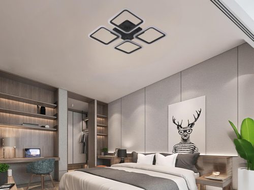 LED Design mennyezeti lámpa 70W, 5800 lm, 3000-6500K, négyzet, szürke, IP20 - J3325/S