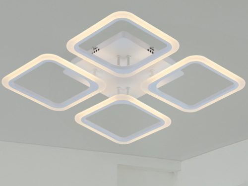 LED Design mennyezeti lámpa 70W, 5800 lm, 3000-6500K, négyzet, fehér, IP20 - J3325/W